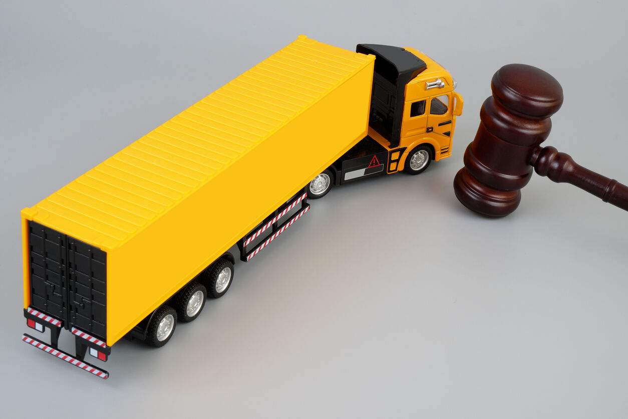 truck toy and gavel