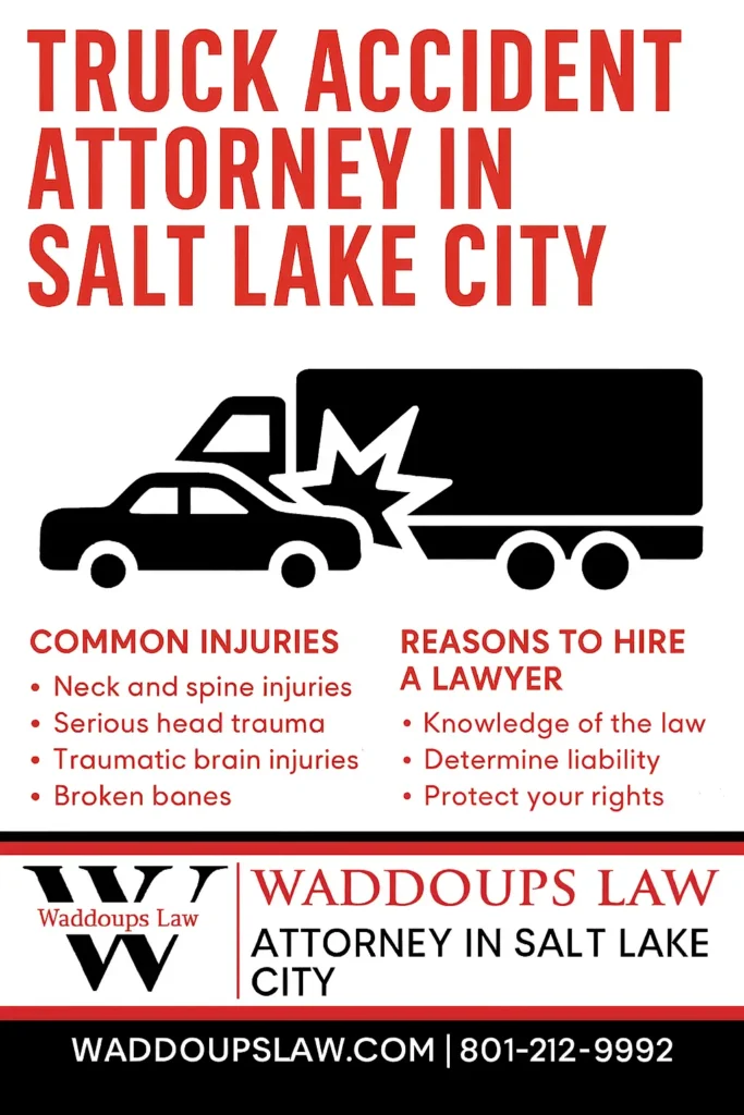 This infographic shows that Truck Accident Attorney in Salt Lake City