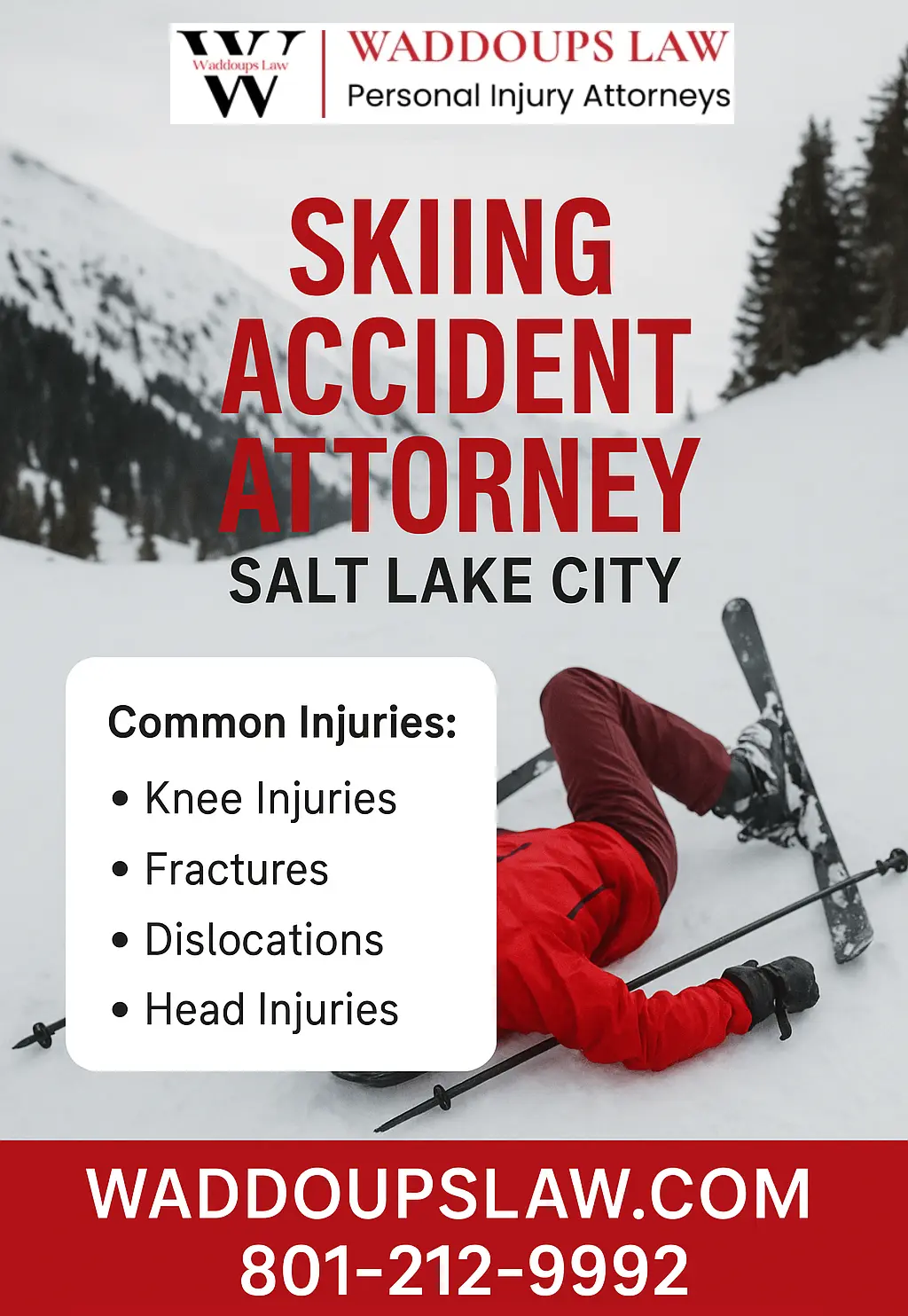This infographic shows that Skiing Accident Attorney - Salt Lake City