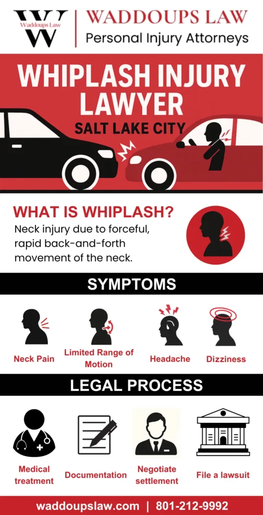 This infographic shows that Symptoms of Whiplash Injury Lawyer
